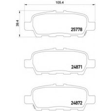 P 56 087 BREMBO Комплект тормозных колодок, дисковый тормоз