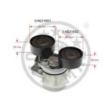 0-N2216 OPTIMAL Натяжитель ремня, клиновой зубча