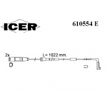 610554 E ICER Сигнализатор, износ тормозных колодок