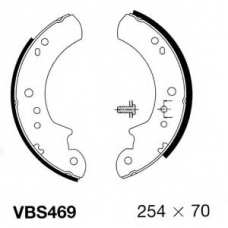 VBS469 MOTAQUIP Комплект тормозных колодок