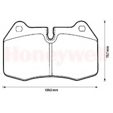 571852B BENDIX Комплект тормозных колодок, дисковый тормоз