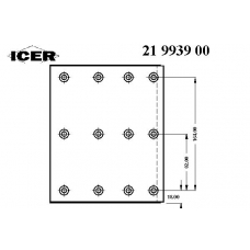 21 9939 00 ICER Комплект тормозных башмаков, барабанные тормоза