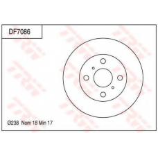 DF7086 TRW Тормозной диск