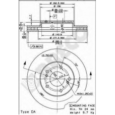 BS 8375 BRECO Тормозной диск