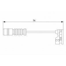1 987 473 008 BOSCH Сигнализатор, износ тормозных колодок
