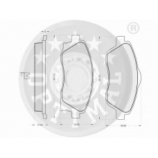 12126 OPTIMAL Комплект тормозных колодок, дисковый тормоз