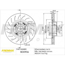 BD-0906 FREMAX Тормозной диск