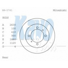 BR-5741 KAVO PARTS Тормозной диск