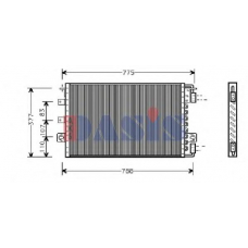 522670N AKS DASIS Конденсатор, кондиционер