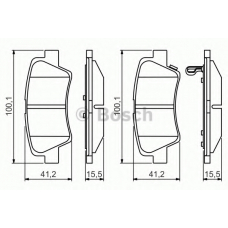 0 986 495 351 BOSCH Комплект тормозных колодок, дисковый тормоз