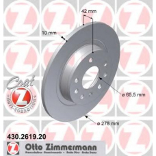 430.2619.20 ZIMMERMANN Тормозной диск