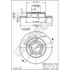 BS 7469 BRECO Тормозной диск