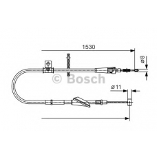 1 987 482 136 BOSCH Трос, стояночная тормозная система