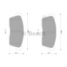 0 986 AB2 775 BOSCH Комплект тормозных колодок, дисковый тормоз