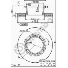 09.7183.50 BREMBO Тормозной диск