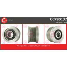 CCP90137 CASCO Ременный шкив, генератор