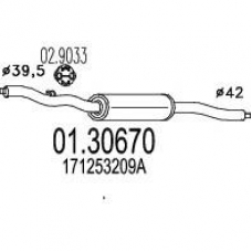 01.30670 MTS Средний глушитель выхлопных газов
