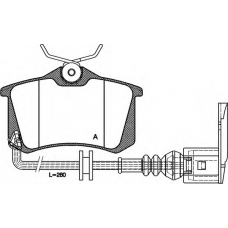 BPA0263.41 OPEN PARTS Комплект тормозных колодок, дисковый тормоз