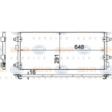 8FC 351 306-041 HELLA Конденсатор, кондиционер