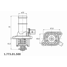 1.773.01.500 BEHR Термостат, охлаждающая жидкость