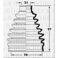BCB6066 BORG & BECK Пыльник, приводной вал
