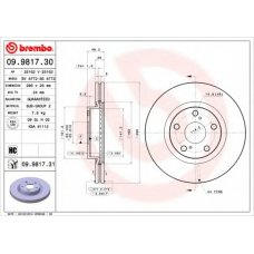 09.9817.30 BREMBO Тормозной диск