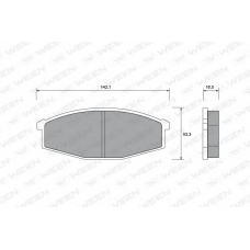 151-1416 WEEN Комплект тормозных колодок, дисковый тормоз