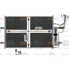 8FC 351 343-321 HELLA Конденсатор, кондиционер