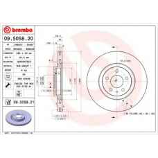 09.5058.21 BREMBO Тормозной диск