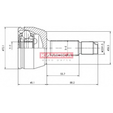 6802 KAMOKA Шарнирный комплект, приводной вал