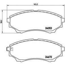 P 24 086 BREMBO Комплект тормозных колодок, дисковый тормоз