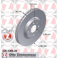 230.2366.20 ZIMMERMANN Тормозной диск