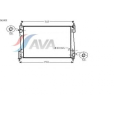 OL2423 AVA Радиатор, охлаждение двигателя