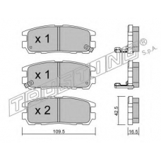 367.0 TRUSTING Комплект тормозных колодок, дисковый тормоз