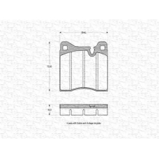 363702160099 MAGNETI MARELLI Комплект тормозных колодок, дисковый тормоз