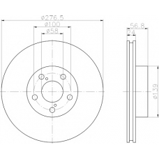 8DD 355 106-341 HELLA PAGID Тормозной диск