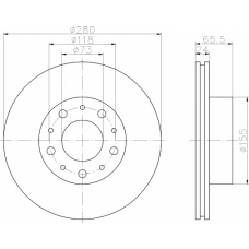 8DD 355 109-001 HELLA PAGID Тормозной диск