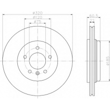 8DD 355 107-681 HELLA Тормозной диск