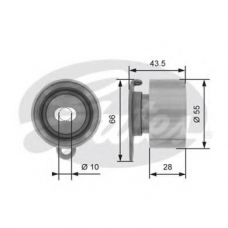 T41017 GATES Натяжной ролик, ремень грм