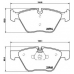 P 06 036 BREMBO Комплект тормозных колодок, дисковый тормоз