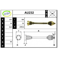 AU232 SERA Приводной вал