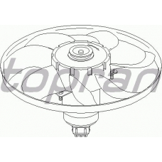 107 711 TOPRAN Вентилятор, охлаждение двигателя