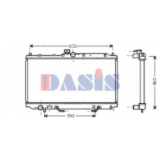 140056N AKS DASIS Радиатор, охлаждение двигателя