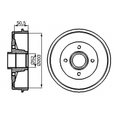 0 986 477 077 BOSCH Тормозной барабан