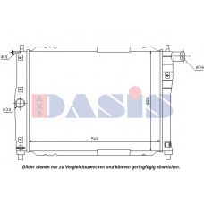 510065N AKS DASIS Радиатор, охлаждение двигателя