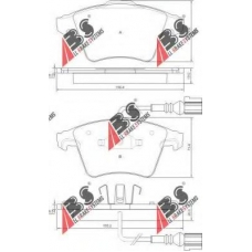 37415 ABS Комплект тормозных колодок, дисковый тормоз