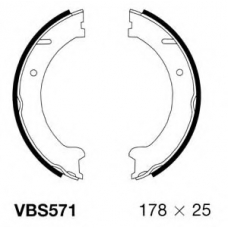 VBS571 MOTAQUIP Комплект тормозных колодок, стояночная тормозная с