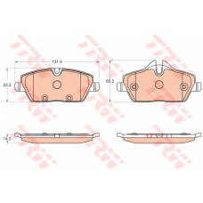 GDB2038 TRW Комплект тормозных колодок, дисковый тормоз
