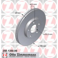 250.1350.00 ZIMMERMANN Тормозной диск