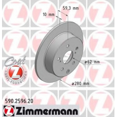 590.2596.20 ZIMMERMANN Тормозной диск
